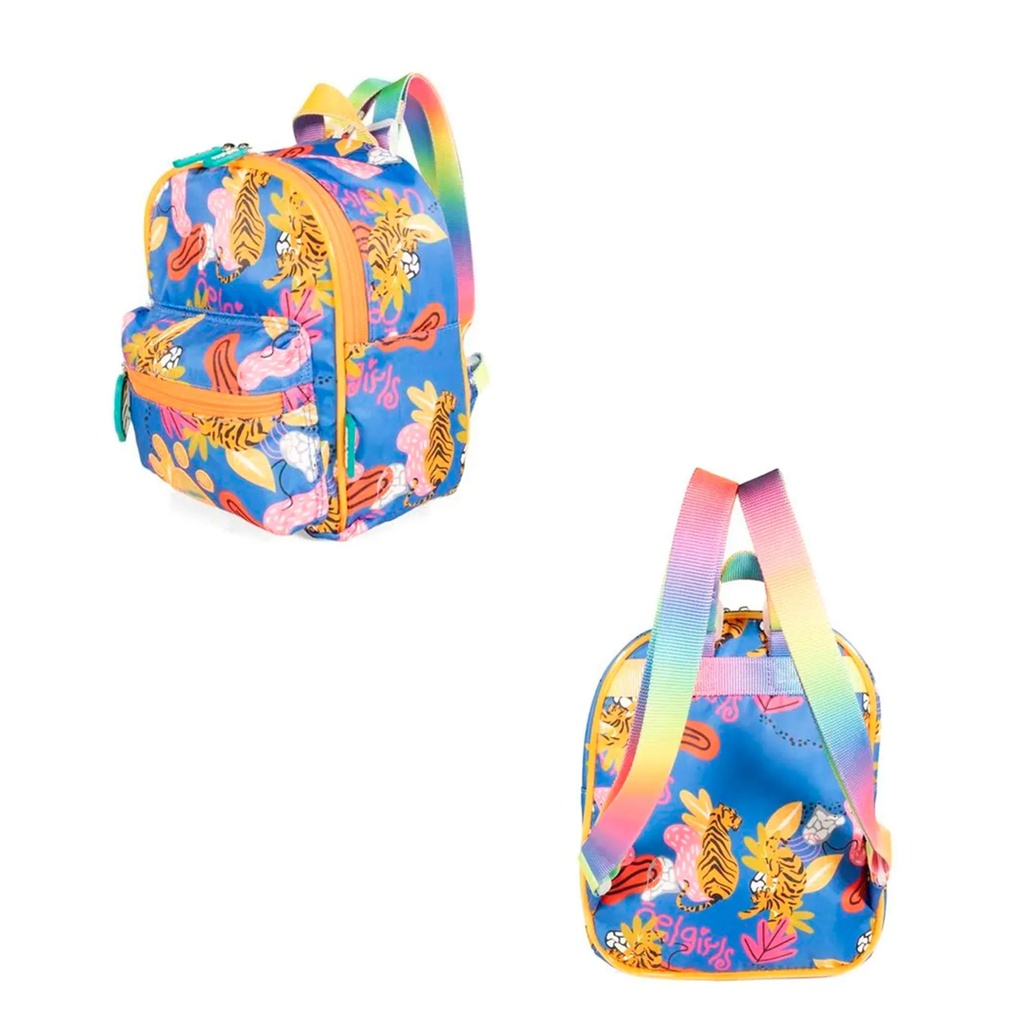 Cloe Backpack Mod. 4BLGO24541AZU Chica para Niña Estampado Tropical color Azul