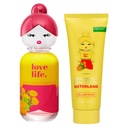 Benetton Set 2 pzas Sisterland Yellow peony edt 80 ml / body lotion 75 ml. Dama