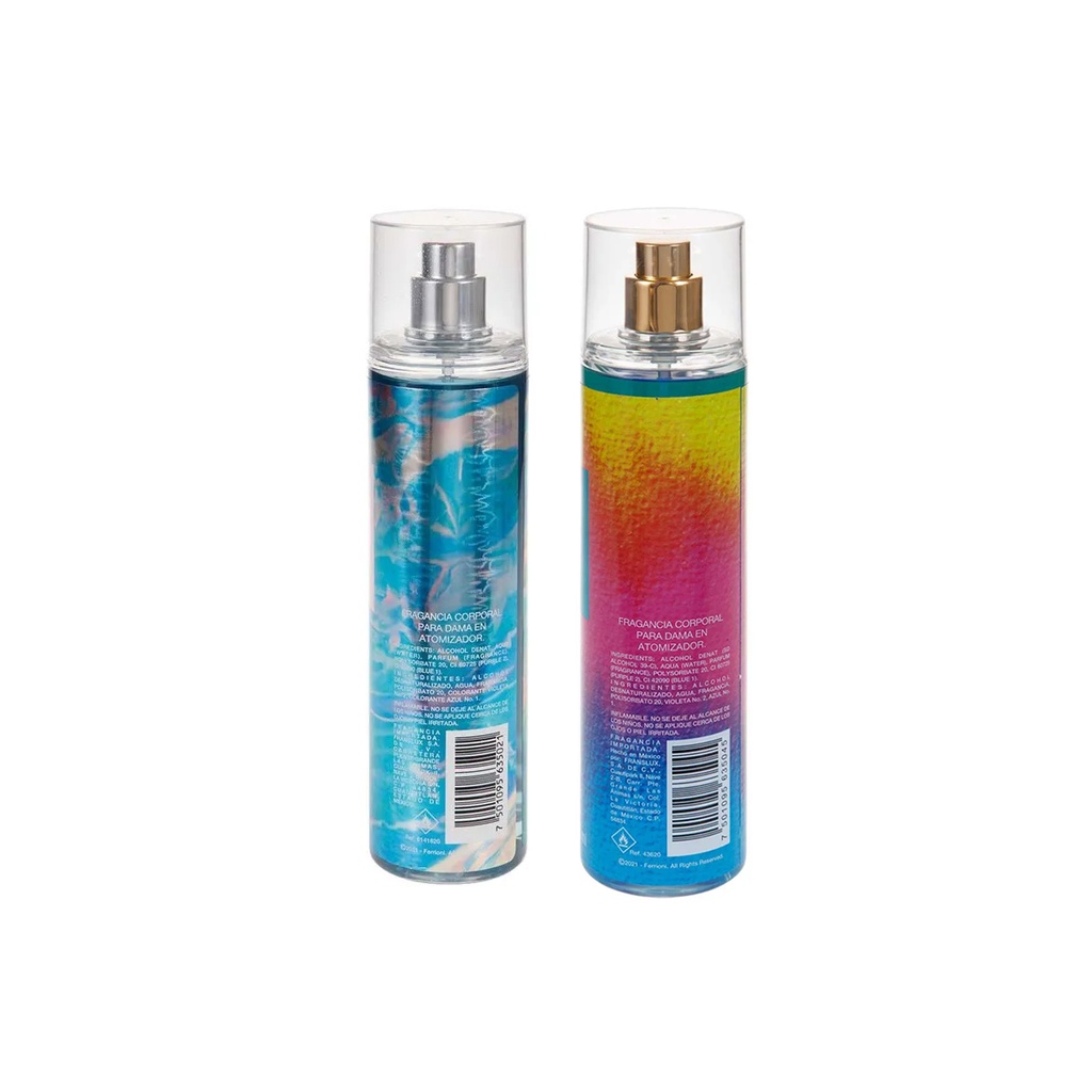 Ferrioni set 3 Body Mist de 236 ml C/U. Aromas Mixtos. Dama