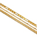 Collar triple de chapa de oro 18K ZCO-CH-TRIP-GSO Zvezda