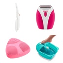 Kit belleza Spa para pies, Rasuradora, Rizador de pestañas y Cepillo de limpieza facial