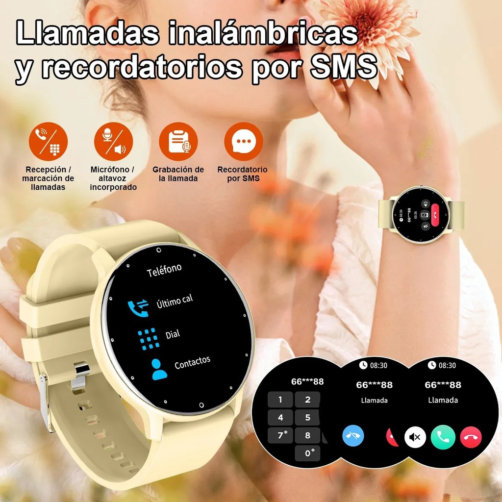 Smartwatch con correa de silicona amarillo BW0223-139 Frutivegie