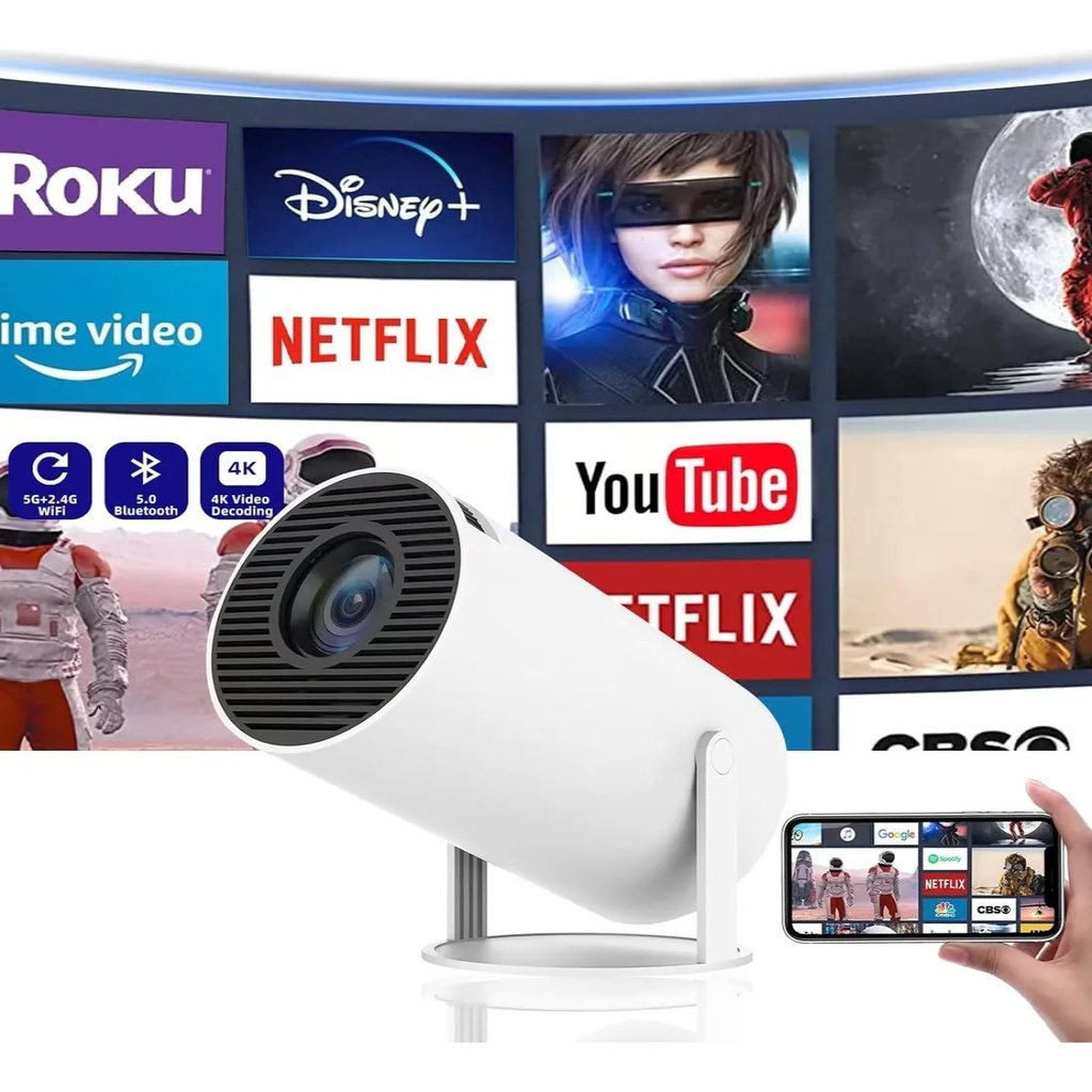 Proyector profesional 4K portátil con Bluetooth PROPR916 Frutivegie