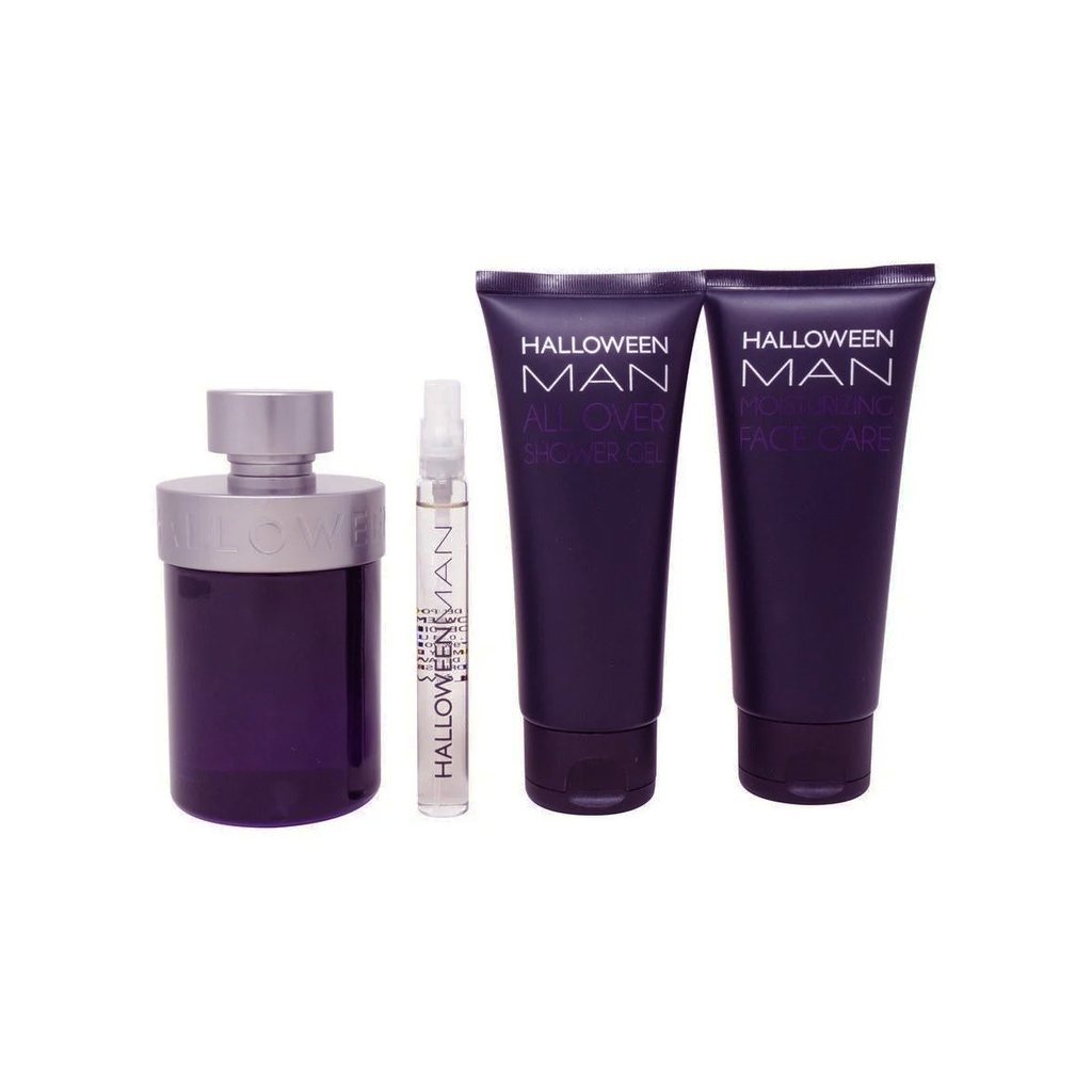 Jesus del Pozo Set 4 pzs Halloween Man EDT 125ml, face care 100ml, shower gel 100ml, mini EDT 10ml, caballero