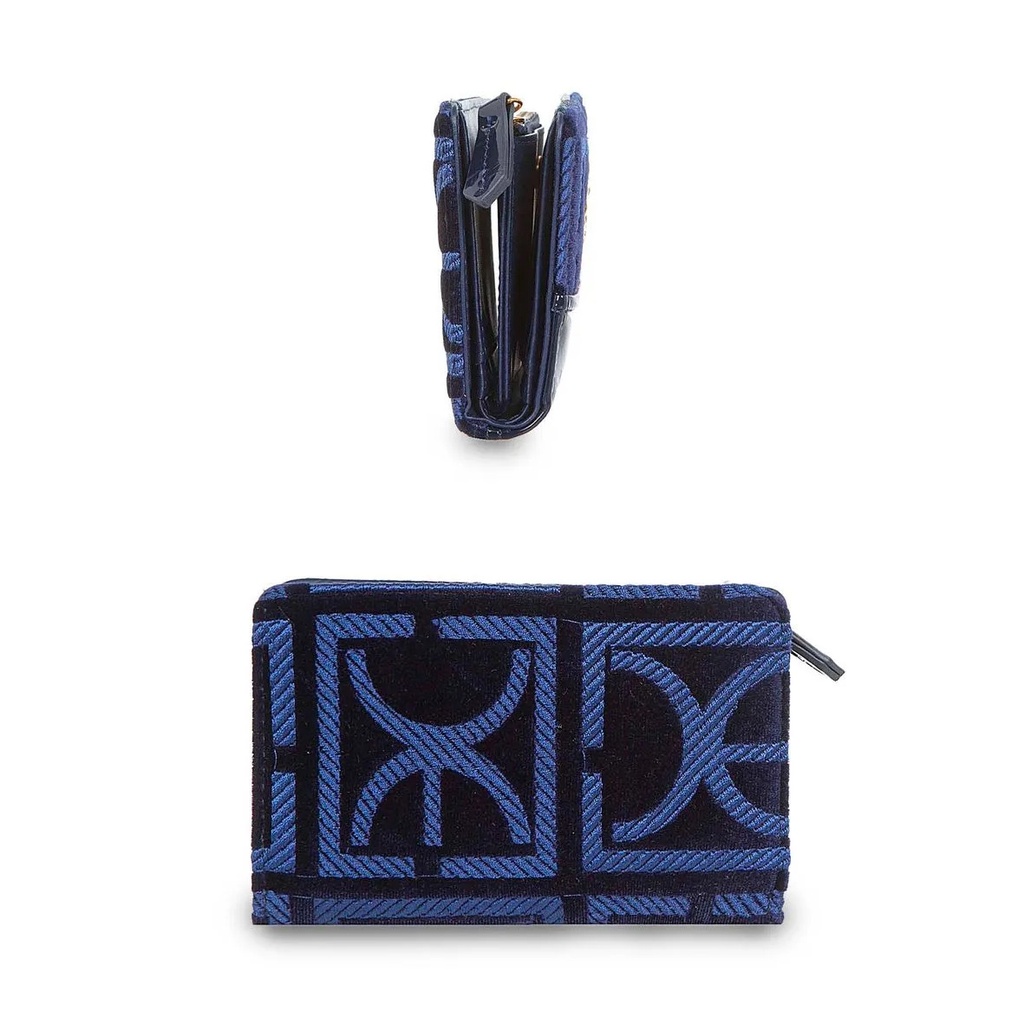 Cloe billetera Mod. 1BICI23380AZU, color: azul, hibrida mediano dama