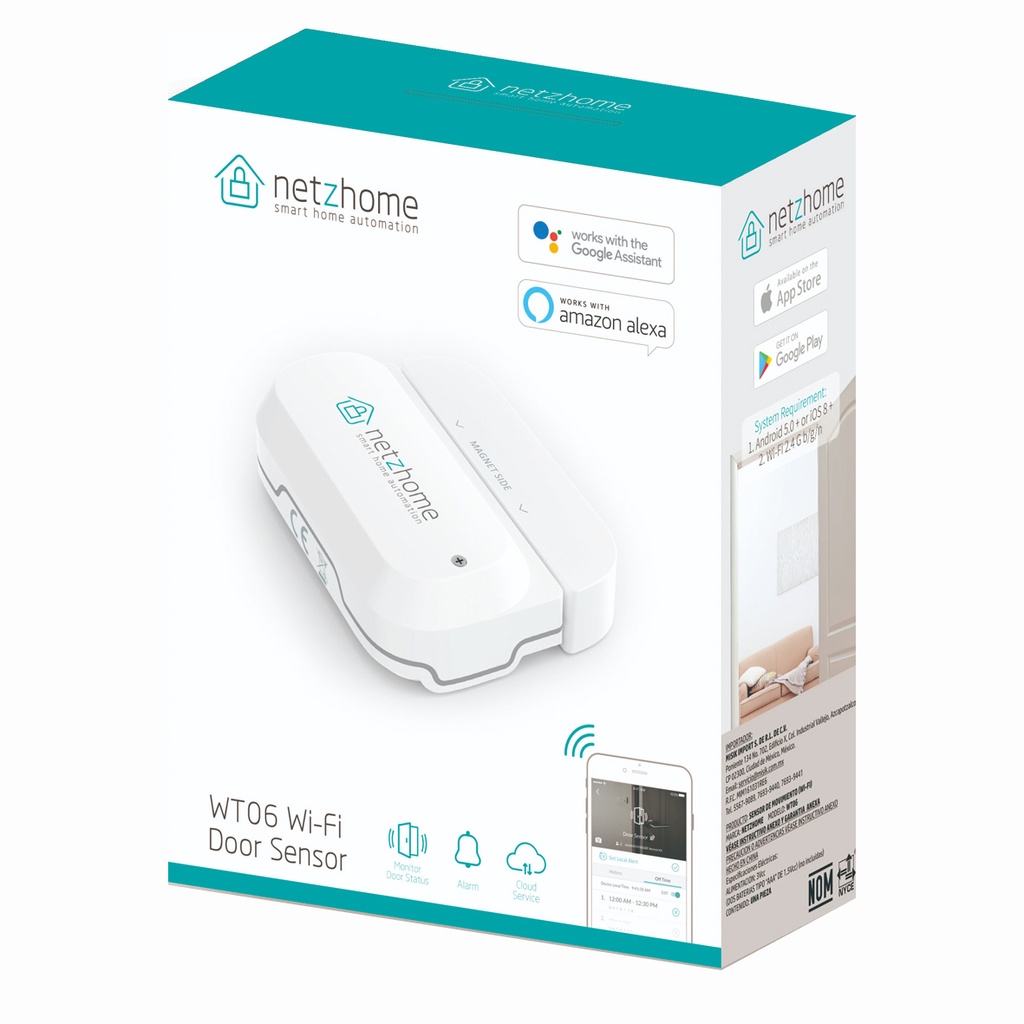 Netzhome sensor wifi de apertura Mod. WT06, con alertas a smartphone