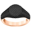 Swarovski anillo Stone Signet 7 Mod. 5406222, color: negro, baño de oro rosa Dama