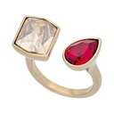 Swarovski anillo Prisma 7 Mod. 5456607, color: rojo, baño de oro Dama