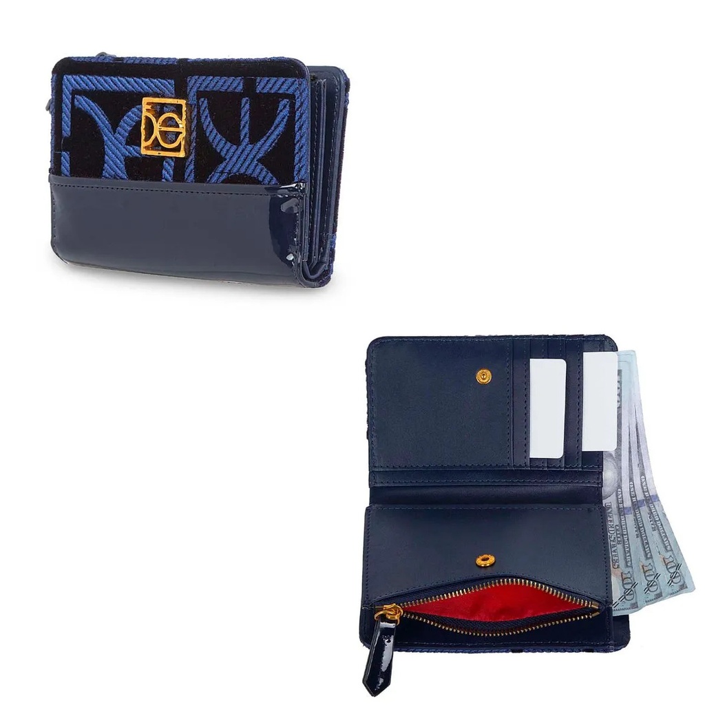 Cloe billetera Mod. 1BICI23380AZU, color: azul, hibrida mediano dama