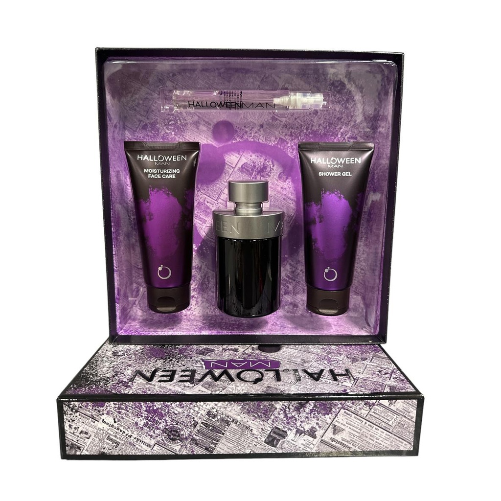 Jesus del Pozo Set 4 pzs Halloween Man EDT 125ml, face care 100ml, shower gel 100ml, mini EDT 10ml, caballero