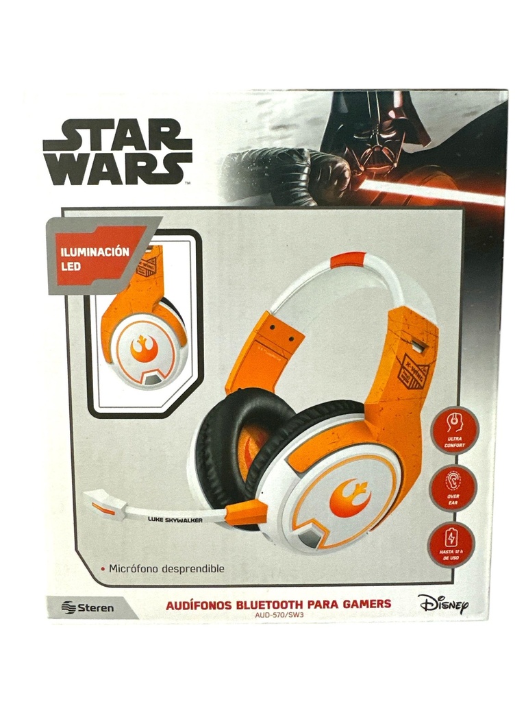 Steren Audífonos multimedia 3,5 mm ultraconfort Star Wars Blanco Mod.AUD-559/SW