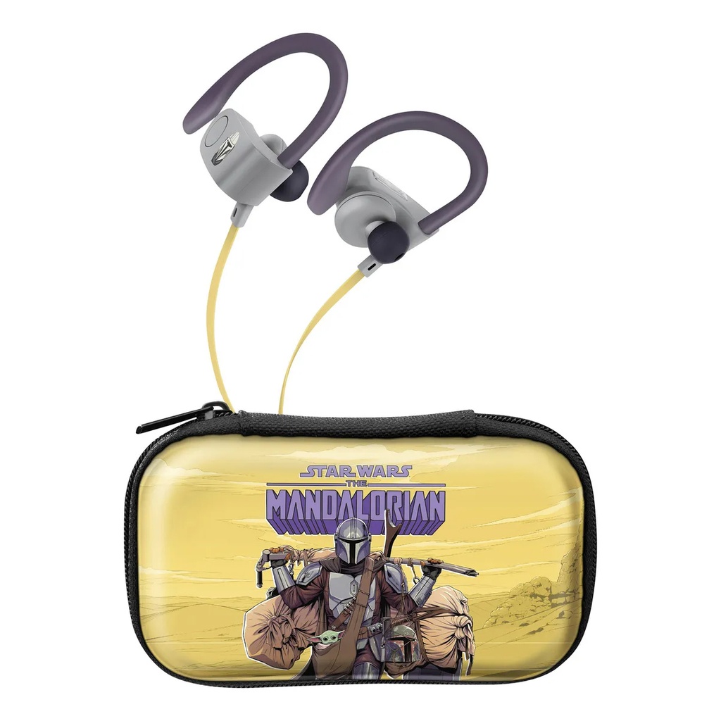 Steren Audífonos Bluetooth Sport Free con cable plano Star Wars Verde Mod.AUD-795/SW-G