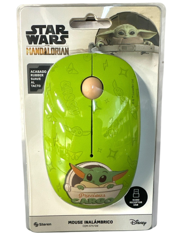 Steren Mouse inalámbrico 1 600 DPI Star Wars Verde Mod.COM-5711/SW-PC