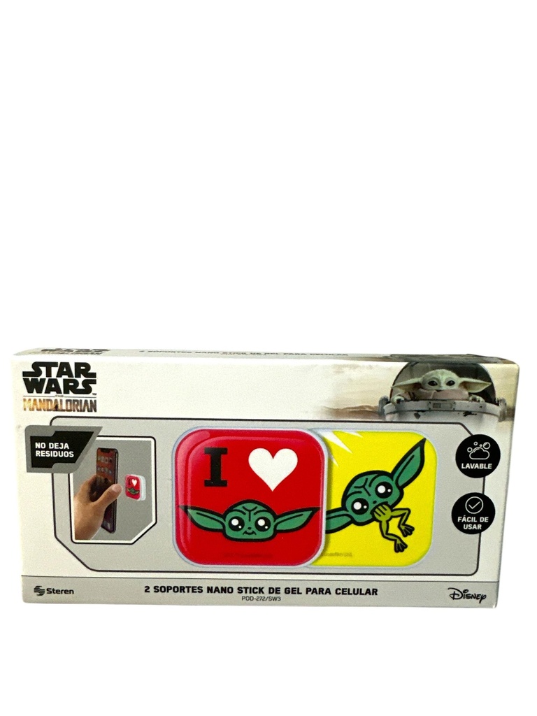 Steren 2 Soportes nano stick de gel para celular Star Wars Amarillo / Rojo Mod.POD-272/SW3