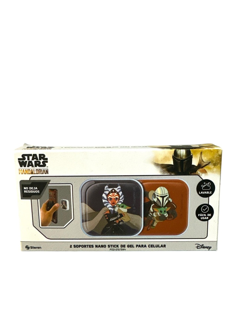 Steren 2 Soportes nano stick de gel para celular Star Wars Azul / Café Mod.POD-272/SW4