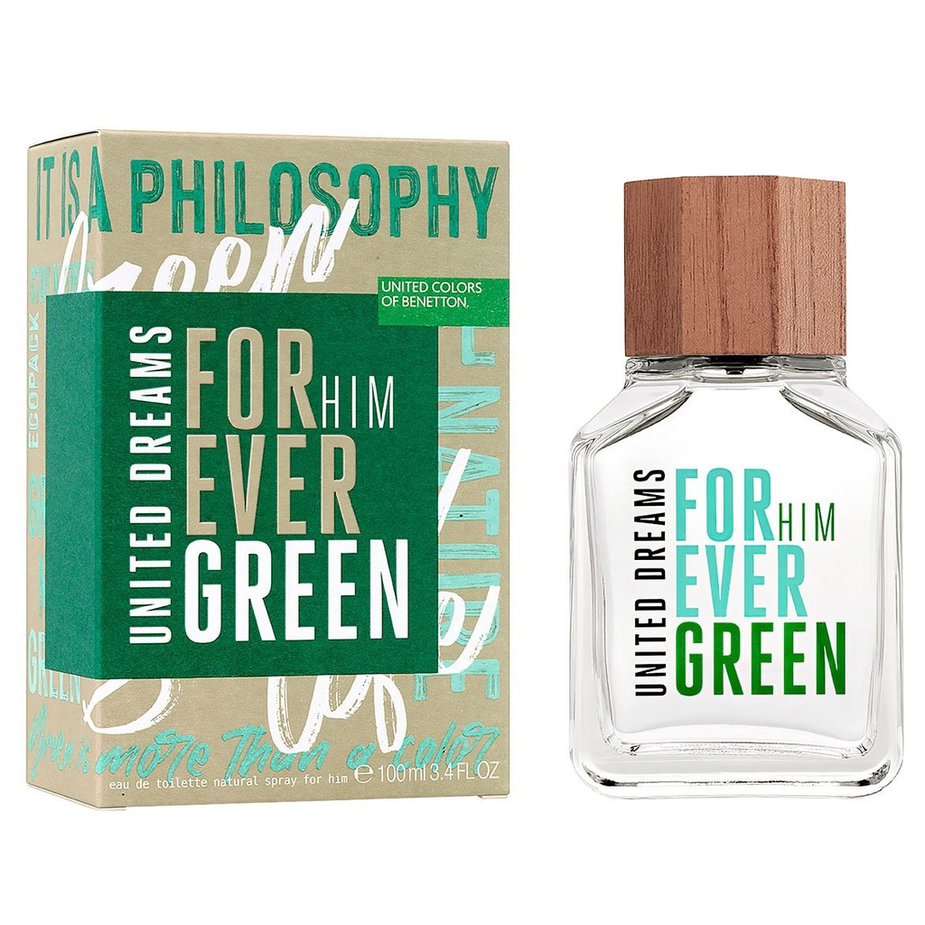 Benetton United Dreams Forever Green for Him edt 100 ml. Caballero - 22% OFF