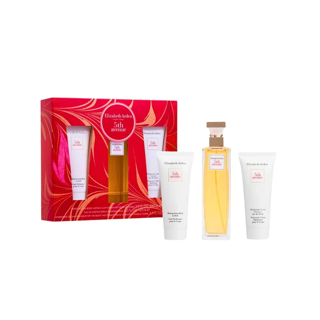 Elizabeth Arden Set 3 pzas 5Th Avenue edp 125 ml + body lotion 100 ml + cream cleanser 100 ml. Dama - 8% OFF