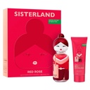 Benetton Set 2 pzas Sisterland Red rose edt 80 ml / body lotion 75 ml. Dama - 20% OFF