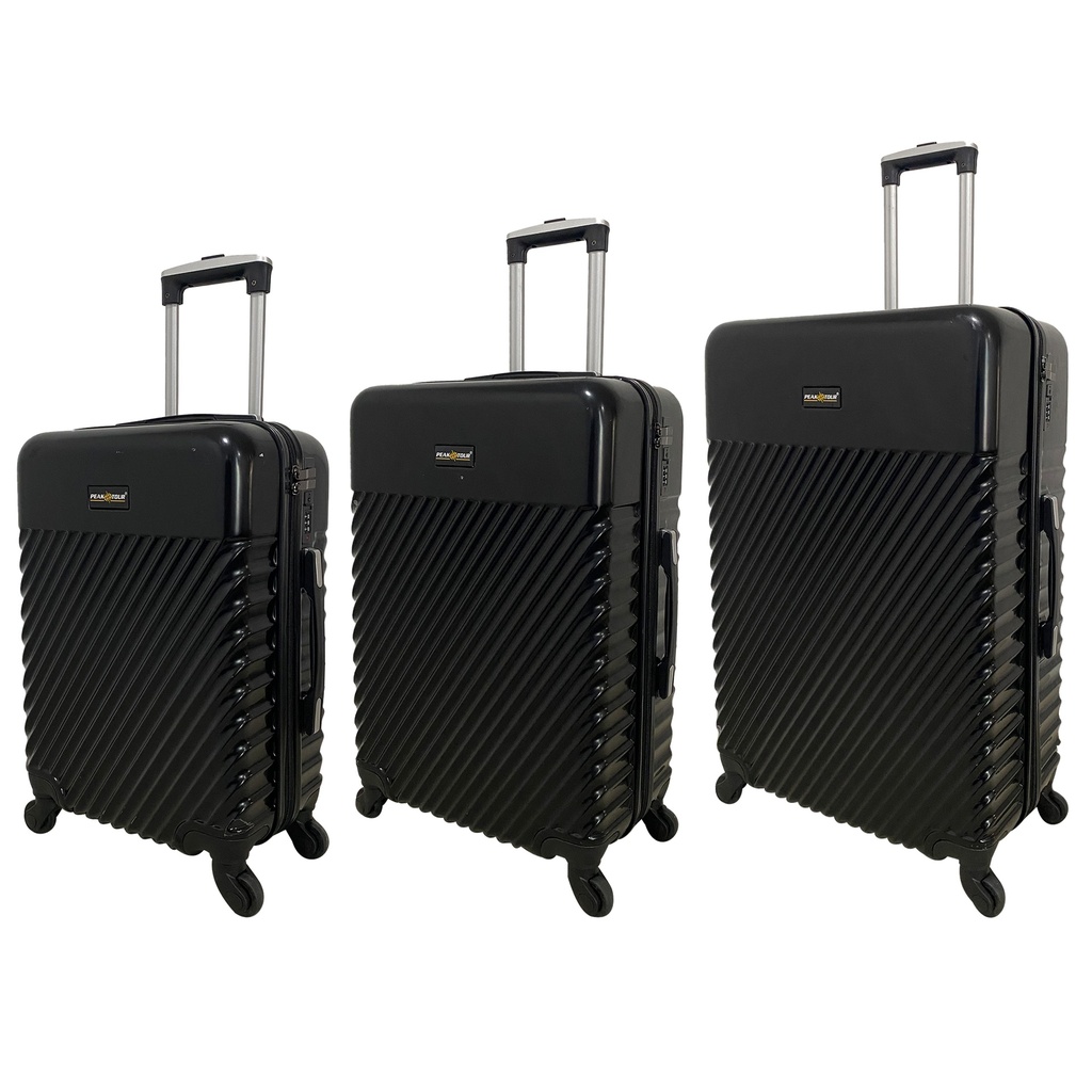 Set de 3 maletas Palazzo PC negro Peak Tour - 10% OFF