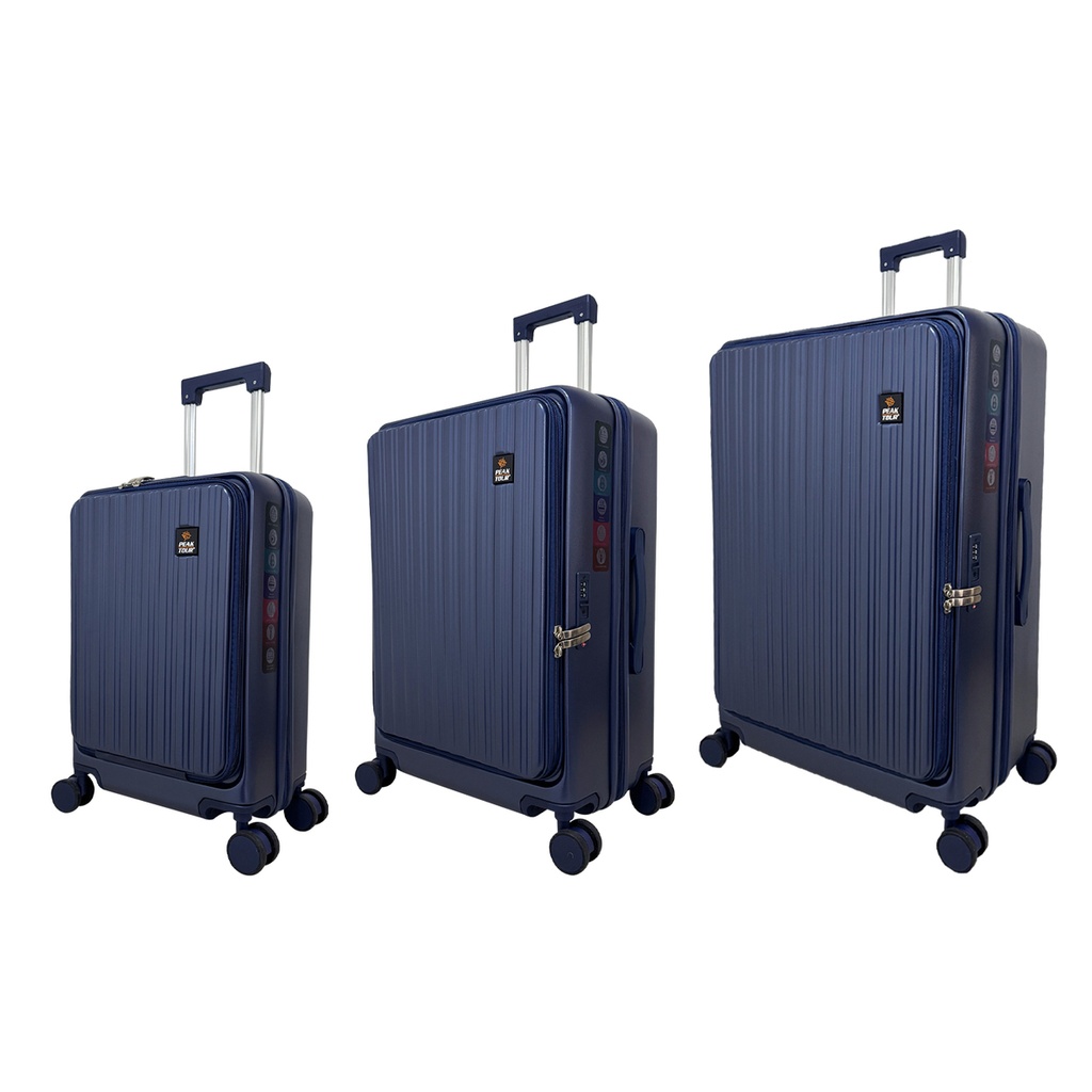 Juego de 3 maletas 20", 24" y 28" Creta azul marino Peak Tour - 12% OFF