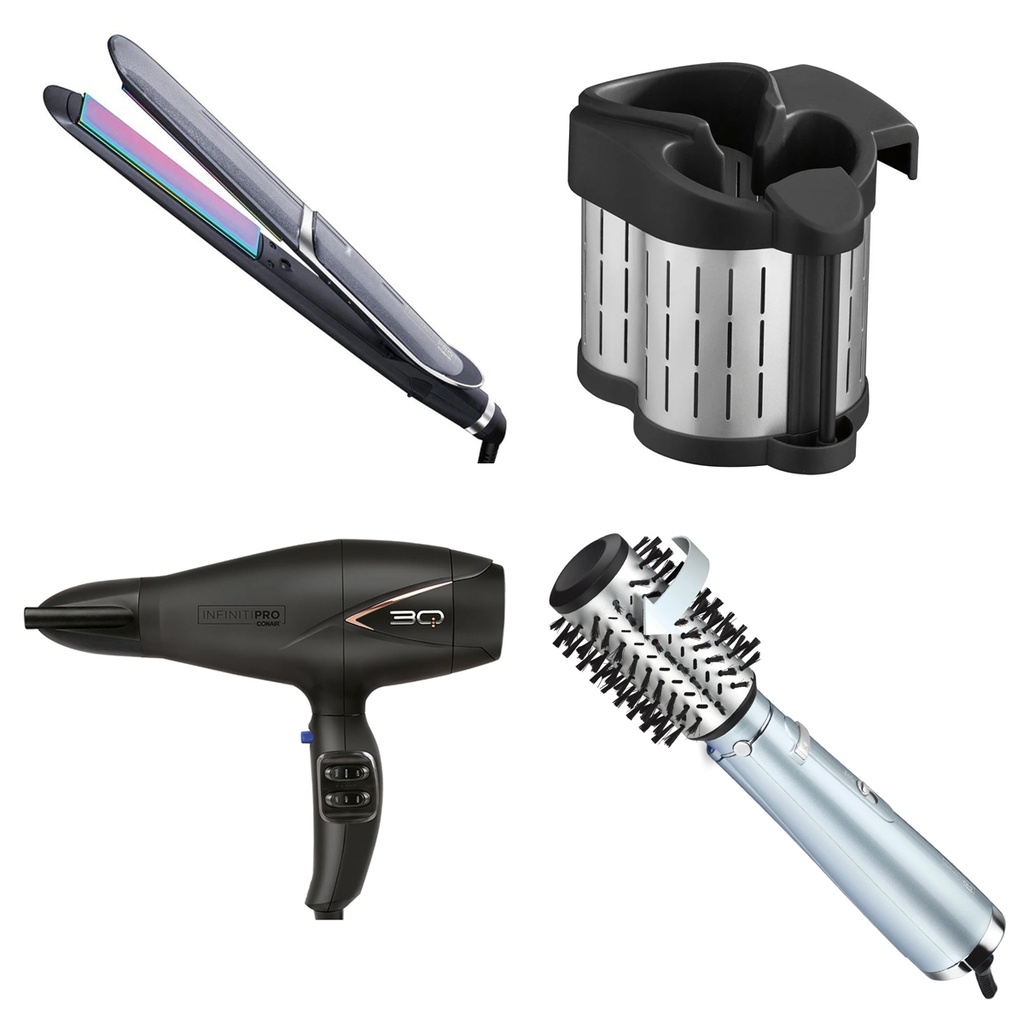 Combo Alaciadora CS207ES, Organizador STH1ES, Secadora 3QBKES y Cepillo de aire BC2973ES - 10% OFF