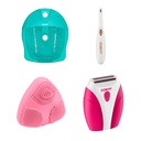 Combo belleza Spa para pies FB5XTES, Rasuradora LWD5ES, Rizador de pestañas HEC3ES y Cepillo de limpieza facial SF1PNKES - 6% OFF