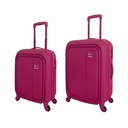 Juego 2 maletas rígidas de 20" y 24" Badú rosa Peak Tour - 8% OFF