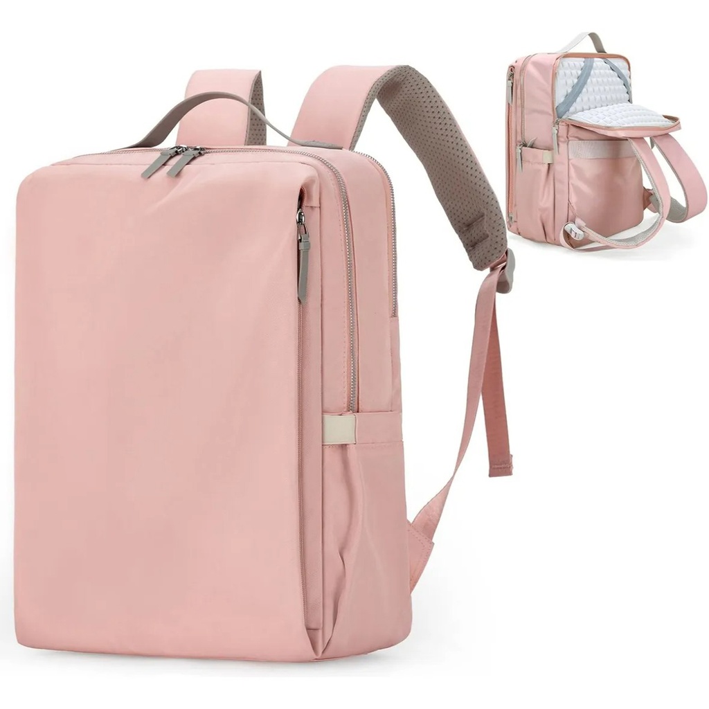 Backpack para laptop 15.6” impermeable rosa BACPA172 Frutivegie - 6% OFF