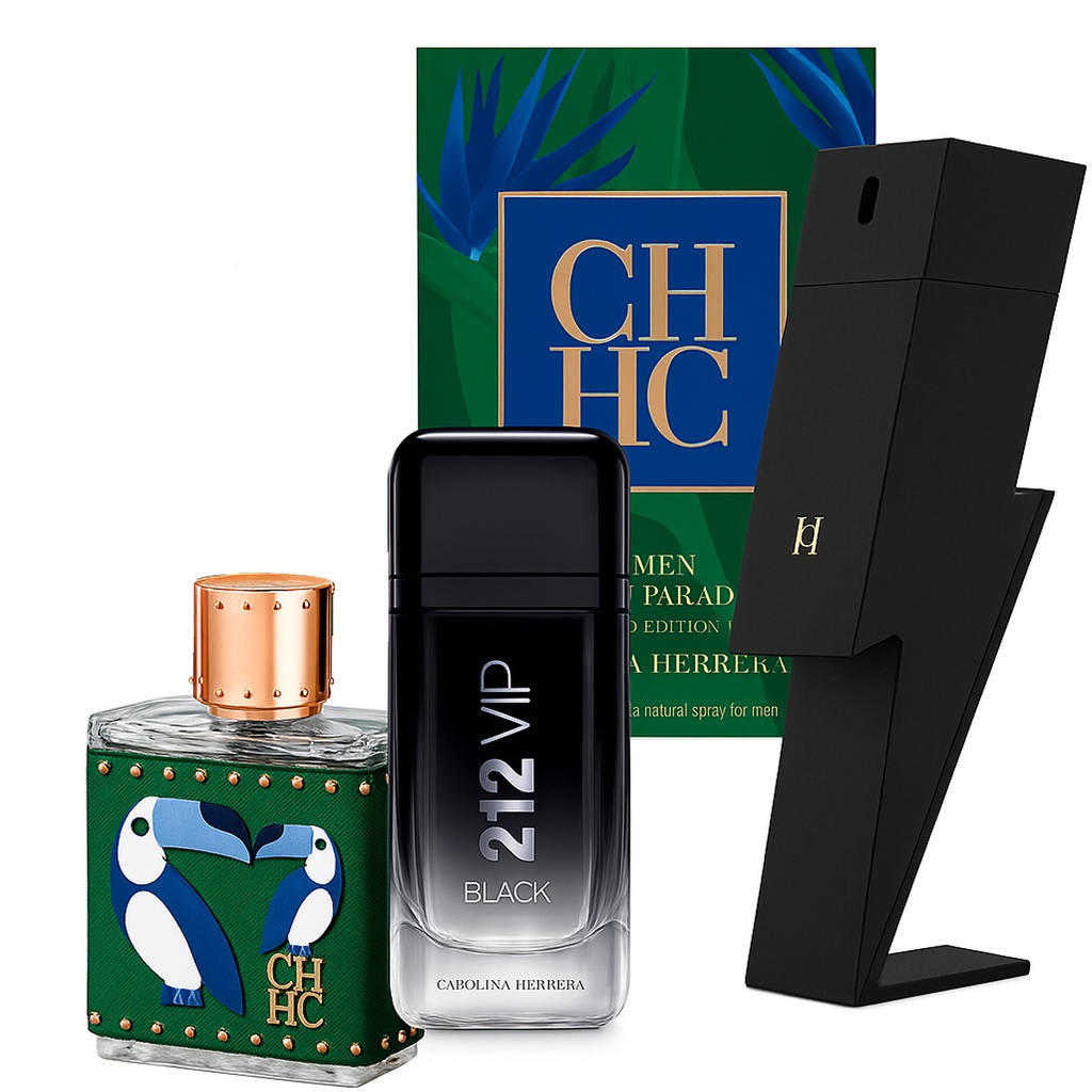 Combo Carolina Herrera 3 piezas E080 Caballero - 15% OFF