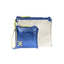 Cloe Set De Cosmetiqueras Mod. 4CSCV24587ORO Dos Piezas Color Azul