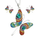 Juego de Collar y Aretes de Mariposa de Colores ZJU-FIG-MARIP-AG Z&V