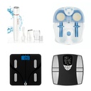 Combo belleza Recortadora de bello facial LT85ES, Spa para pies FB52ES, Báscula WW800ES y Báscula WW930XFES - 12% OFF