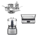 Combo cocina Parrilla GR-5BES, Juego de Batería N91-11 y Mini Procesador ECH-4SVES - 11% OFF