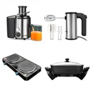 Combo cocina Extractor de jugos KUJC010B, Batidora manual KUMX009M, Parrilla eléctrica KUCC005B y Sartén eléctrico KUEC051B - 12% OFF